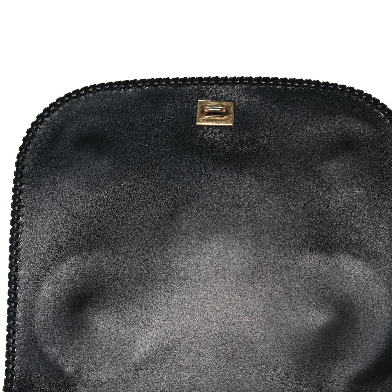 Salvatore Ferragamo Calfskin Whipstitch Kamelia Shoulder Bag Black 13 of 14