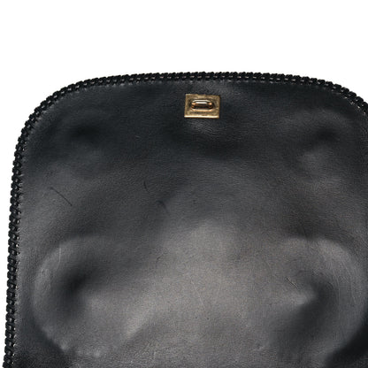 Salvatore Ferragamo Calfskin Whipstitch Kamelia Shoulder Bag Black 13 of 14