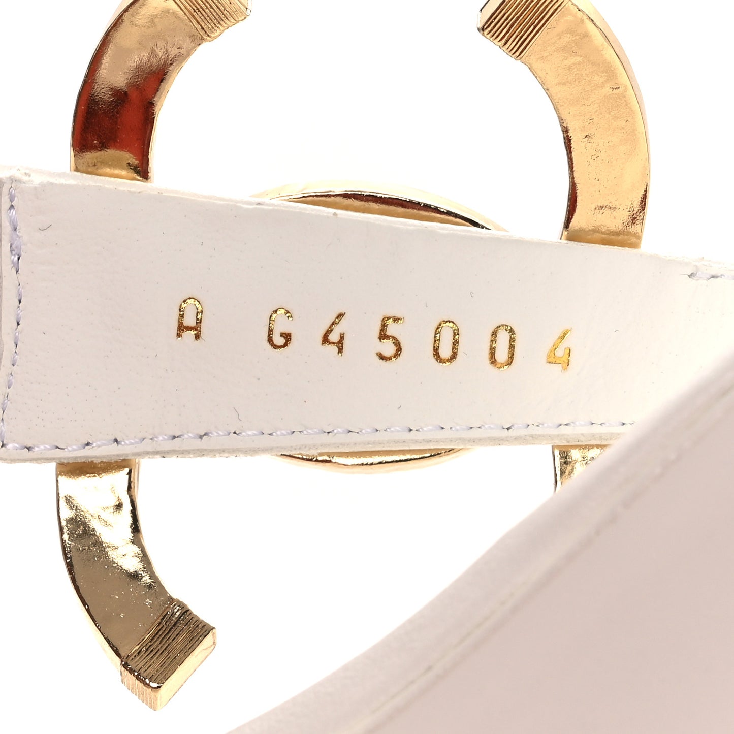 Lambskin CC Thong Sandals 36 White
