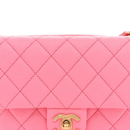 Chanel Shiny Caviar Pick Me Up Flap Belt Bag Pink 8 of 10