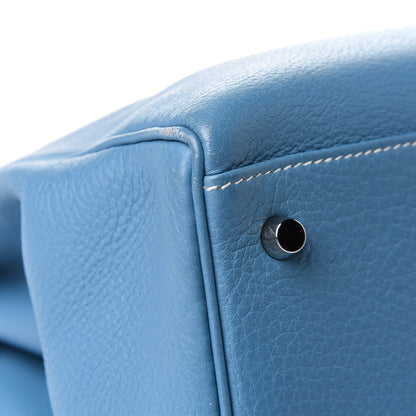 Hermes Taurillon Clemence Kelly Retourne 35 Blue Jean 10 of 11