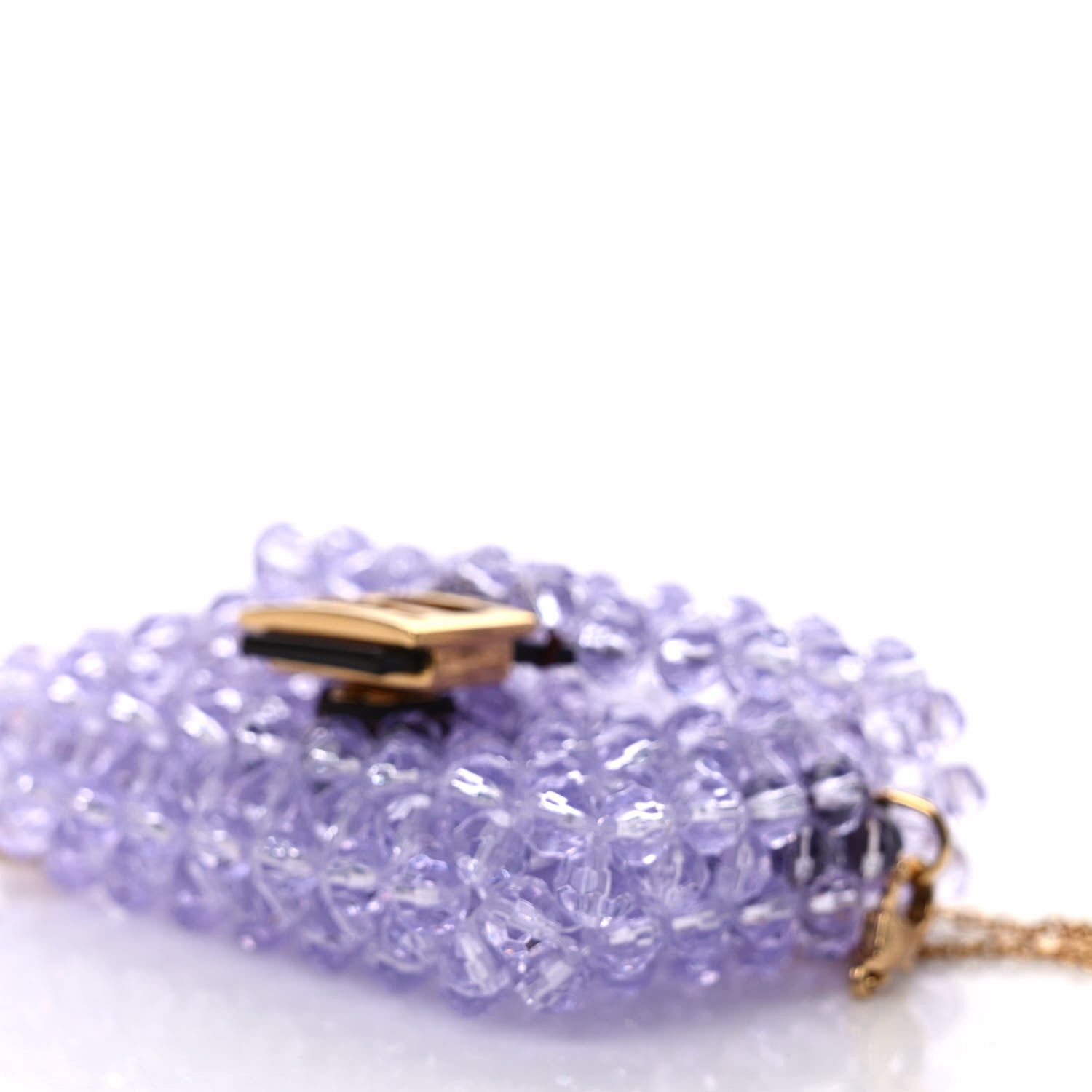 Fendi Enamel Vitello King Beaded Pico Baguette Charm Anemone 7 of 8