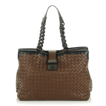 Bottega Veneta Nappa Intrecciato Karung Glass Tote Brown 1 of 8