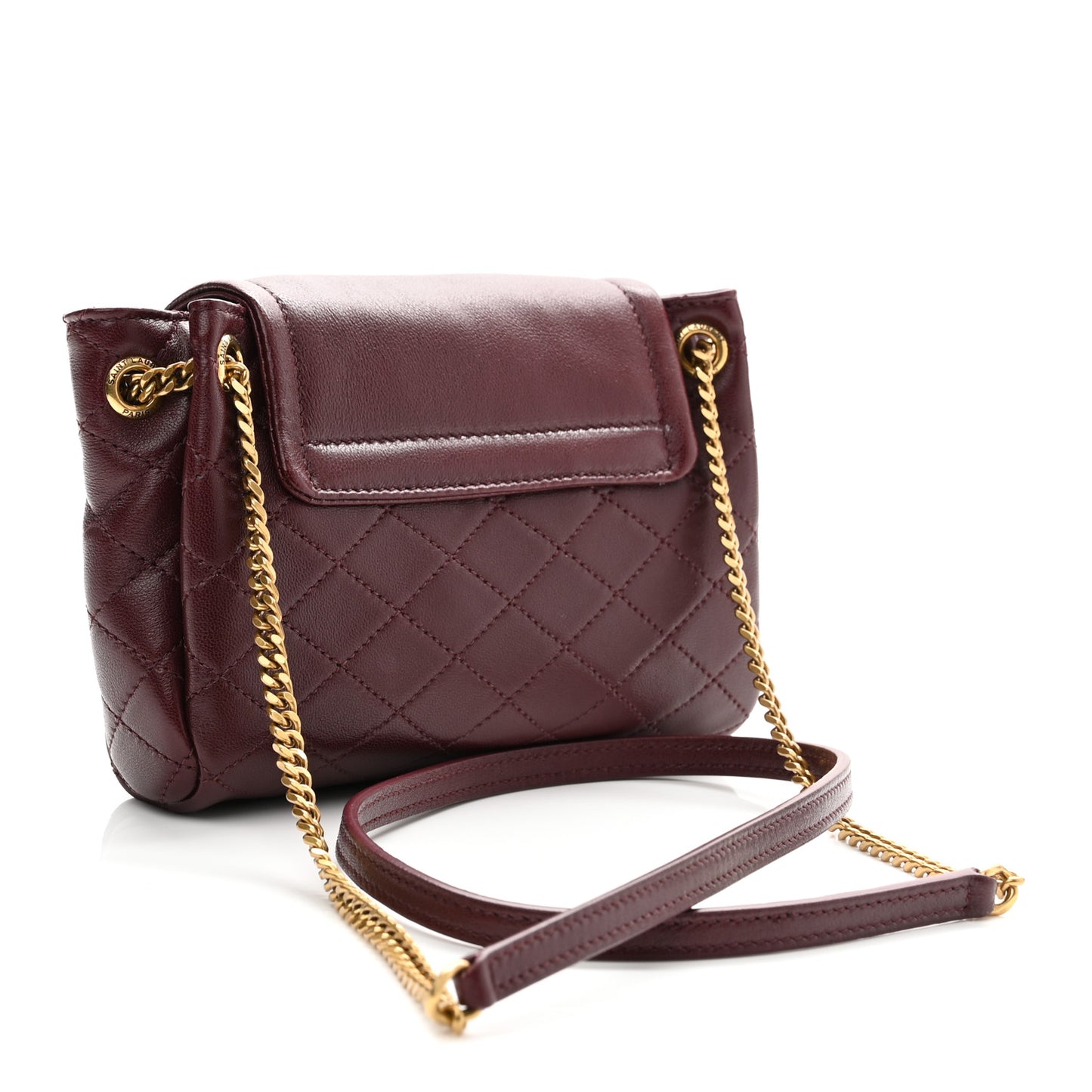 Lambskin Quilted Monogram Mini Nolita Rouge Cabernet