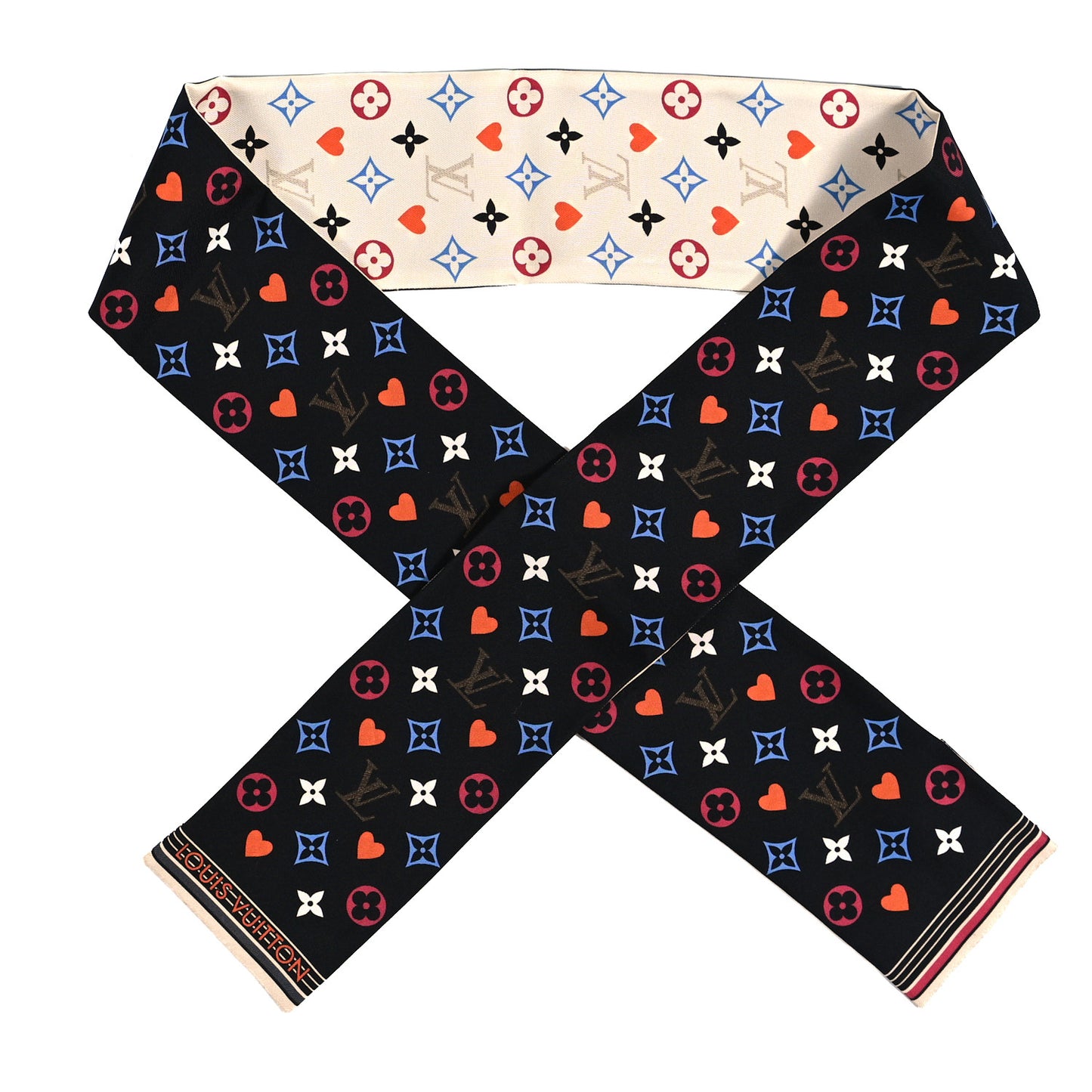 Silk Game On Bandeau Black White