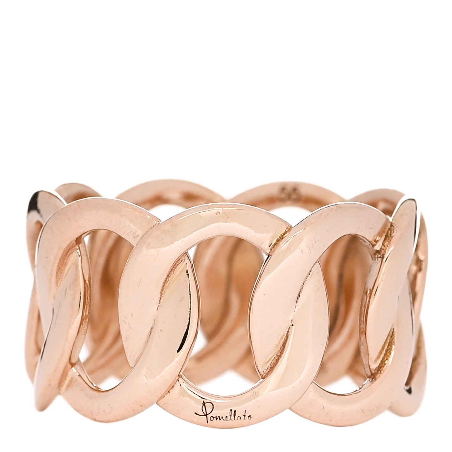 18K Rose Gold Brera Chain Ring 55 7.25