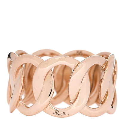 Pomellato 18K Rose Gold Brera Chain Ring 55 7.25 1 of 7