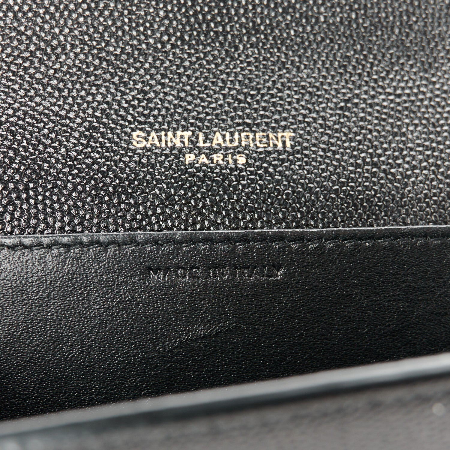 Saint Laurent Grain de Poudre Uptown Chain Wallet Black 6 of 10