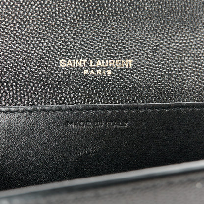 Saint Laurent Grain de Poudre Uptown Chain Wallet Black 6 of 10