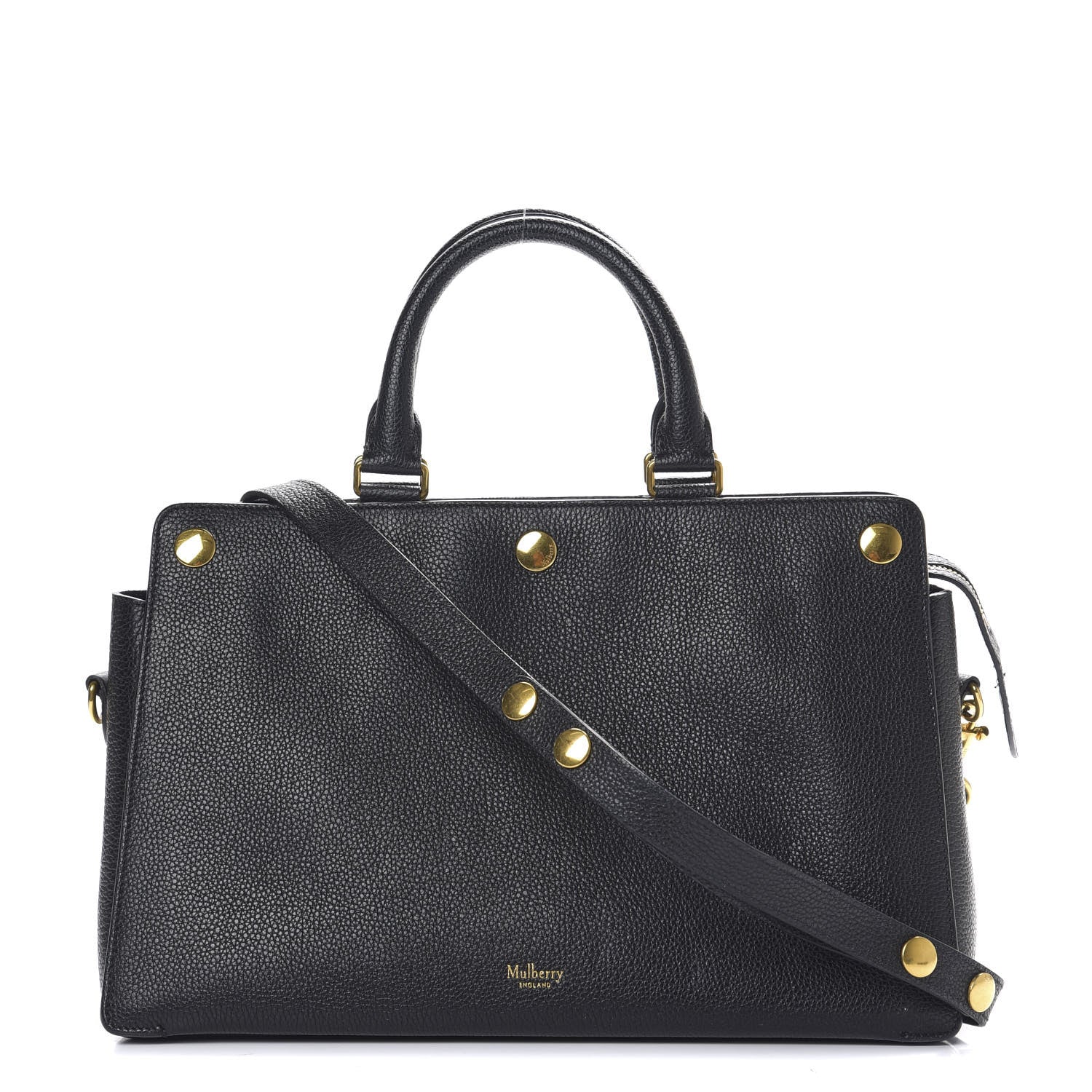 Mulberry Small Classic Grain Stud Tote Black 1 of 8