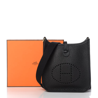 Hermes Taurillon Clemence Evelyne TPM Black 10 of 10