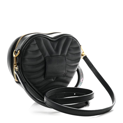 Louis Vuitton Calfskin New Wave Heart Bag Black 3 of 10