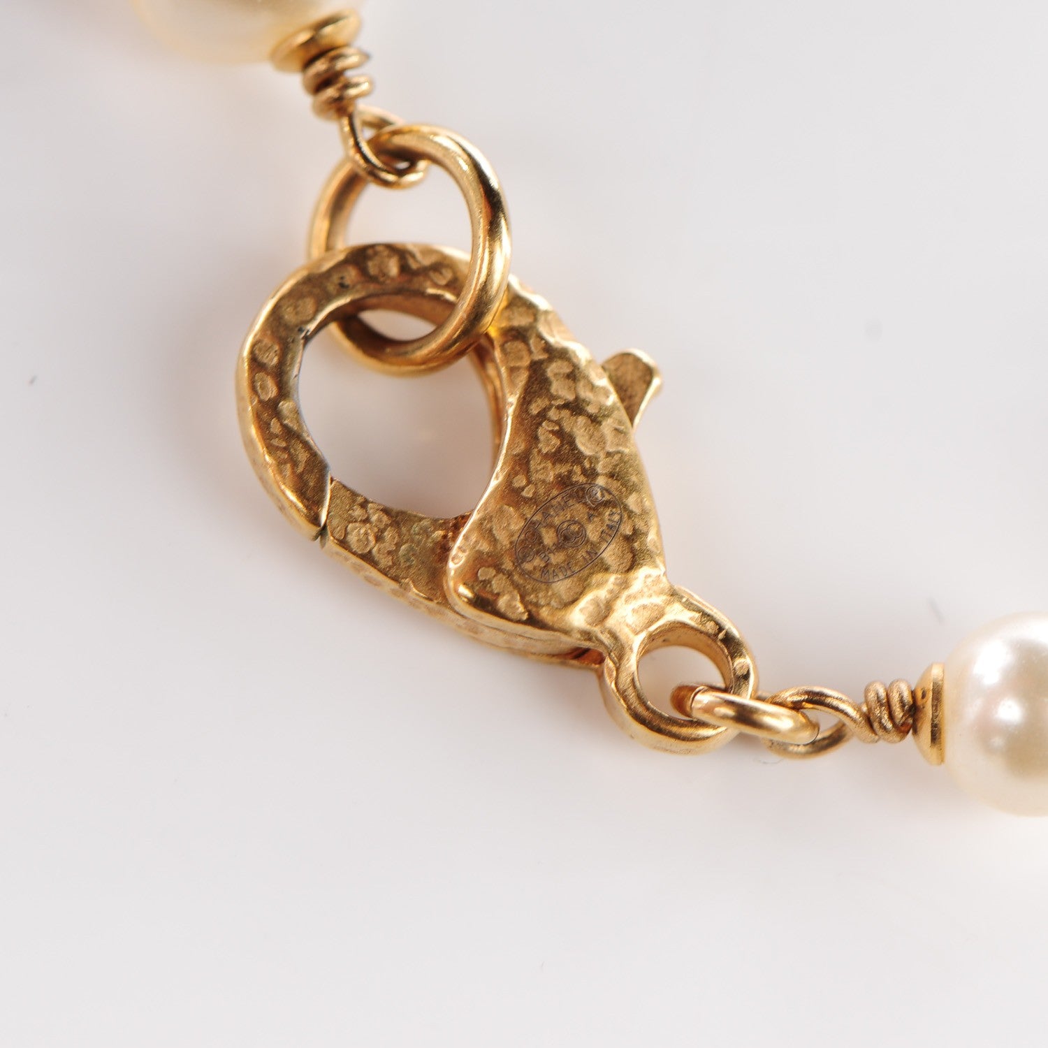 Chanel Pearl Beaded CC Long Necklace Gold 6 of 12