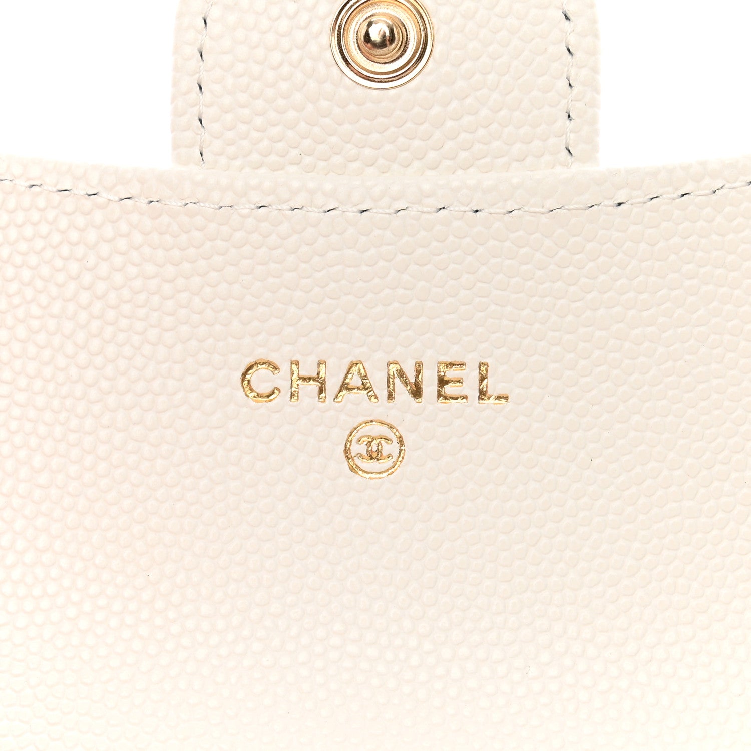Chanel Caviar Quilted Flap Card Holder Wallet White 6 of 10