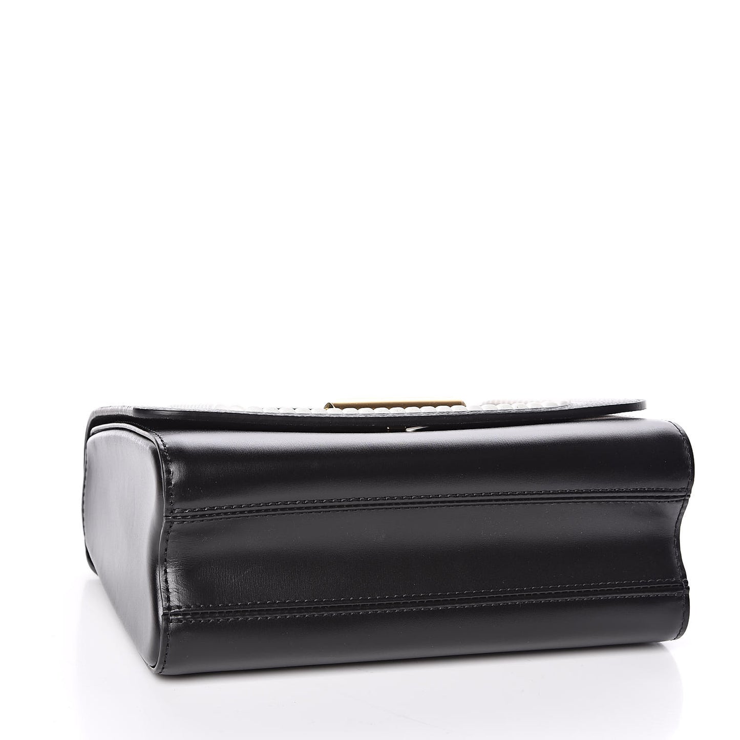 Calfskin Monogram Braided Twist Shoulder Bag MM Black