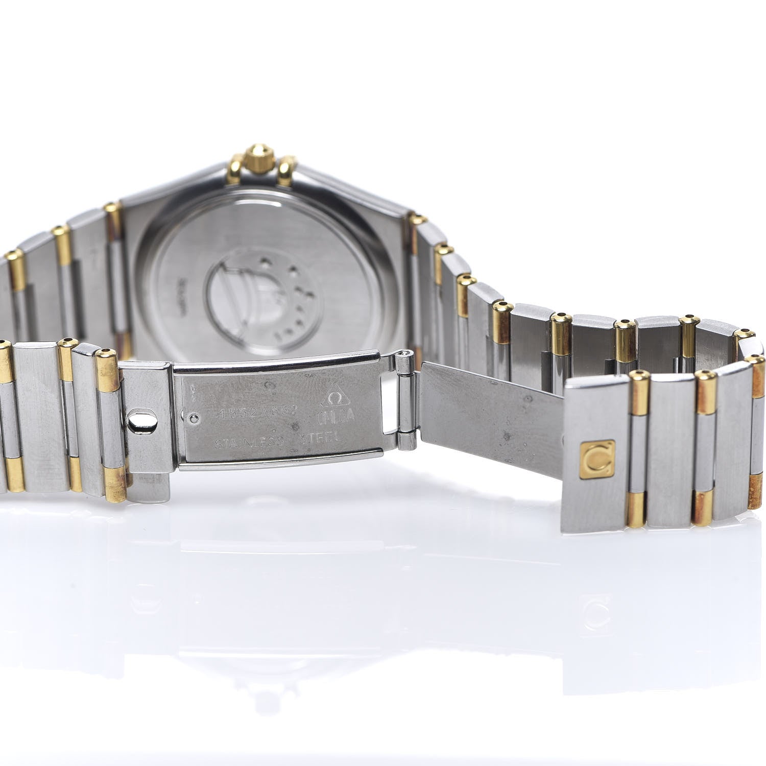 Omega Stainless Steel 18K Yellow Gold 33mm Constellation Quartz Watch White 1312.30 5 of 5