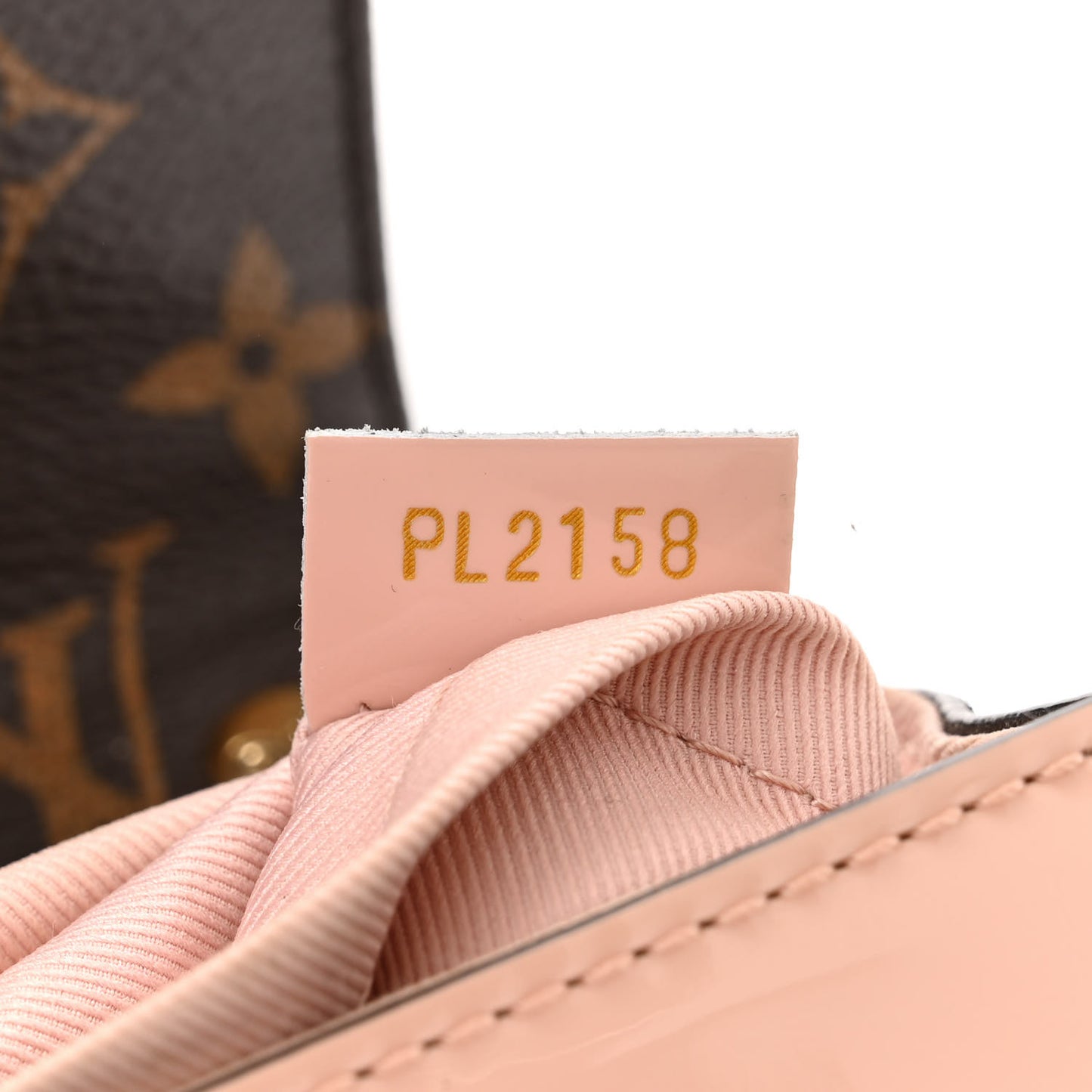 Patent Calfskin Monogram Cherrywood BB Rose Ballerine