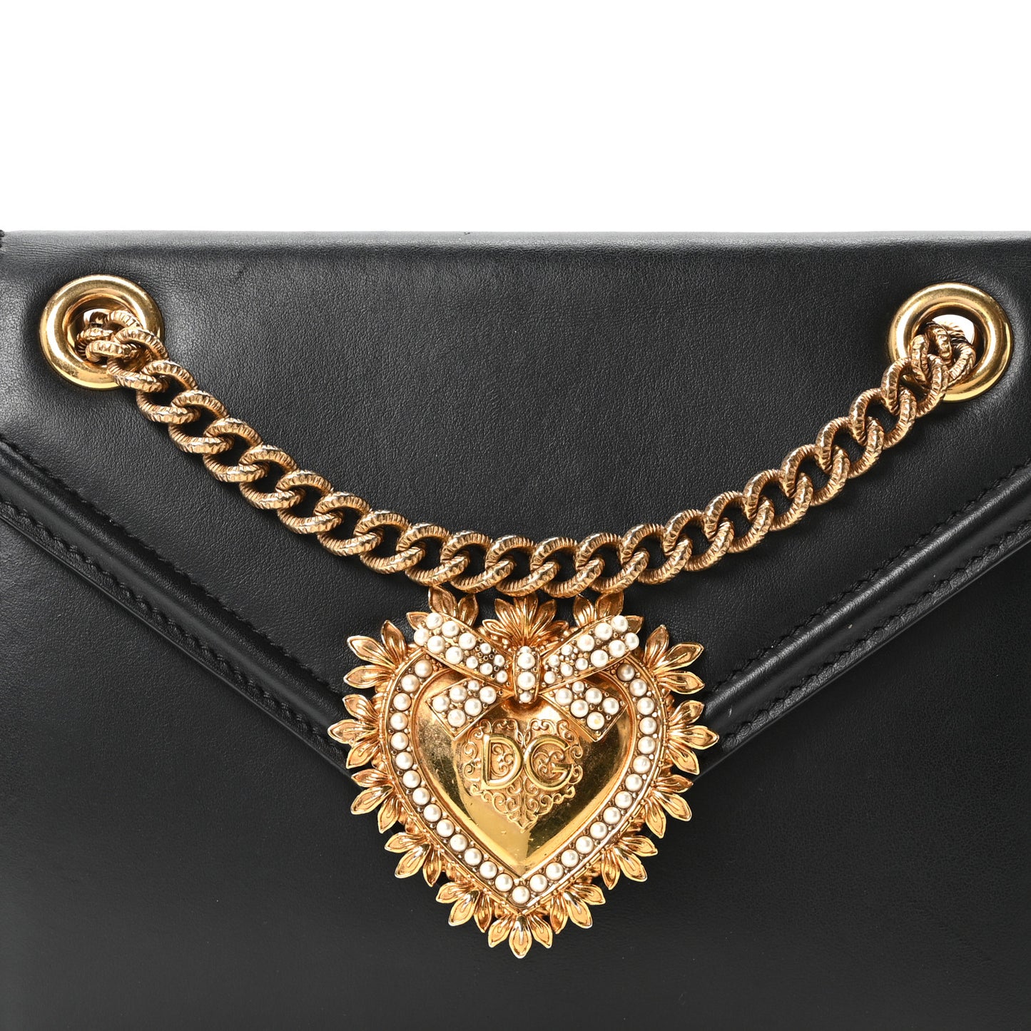 Smooth Calfskin Medium Devotion Crossbody Bag Black