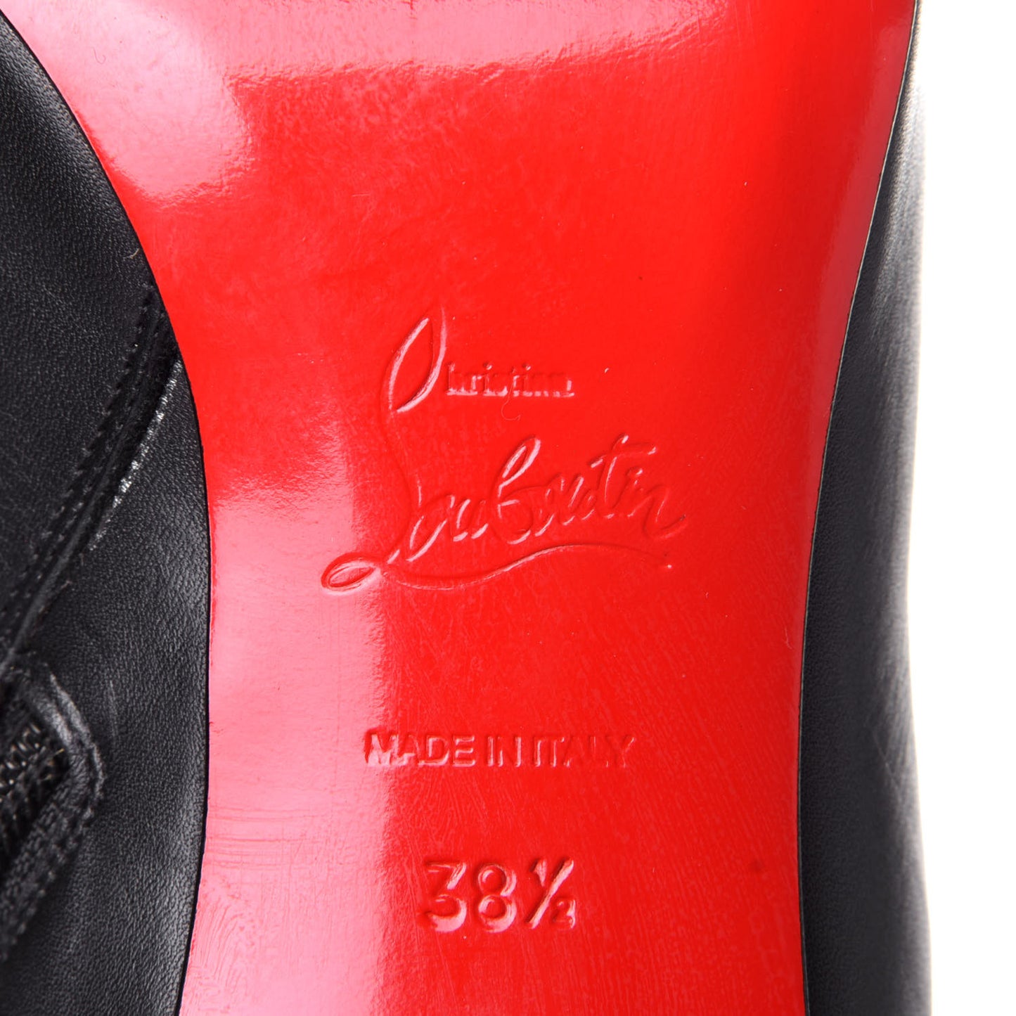 Calfskin Cadrilla Botta 70 Tall Boots 38.5 Black