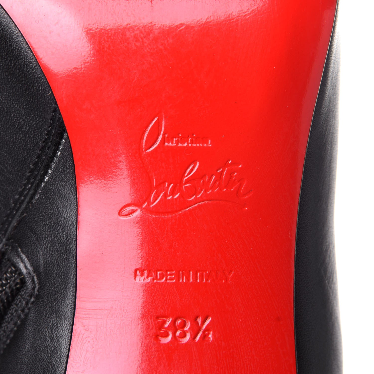 Christian Louboutin Calfskin Cadrilla Botta 70 Tall Boots 38.5 Black 8 of 9