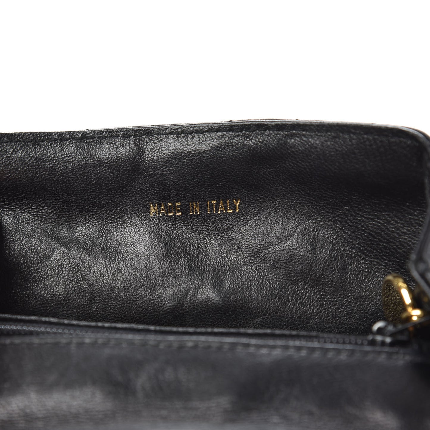 Lambskin Quilted 4 Chain Mini Flap Black