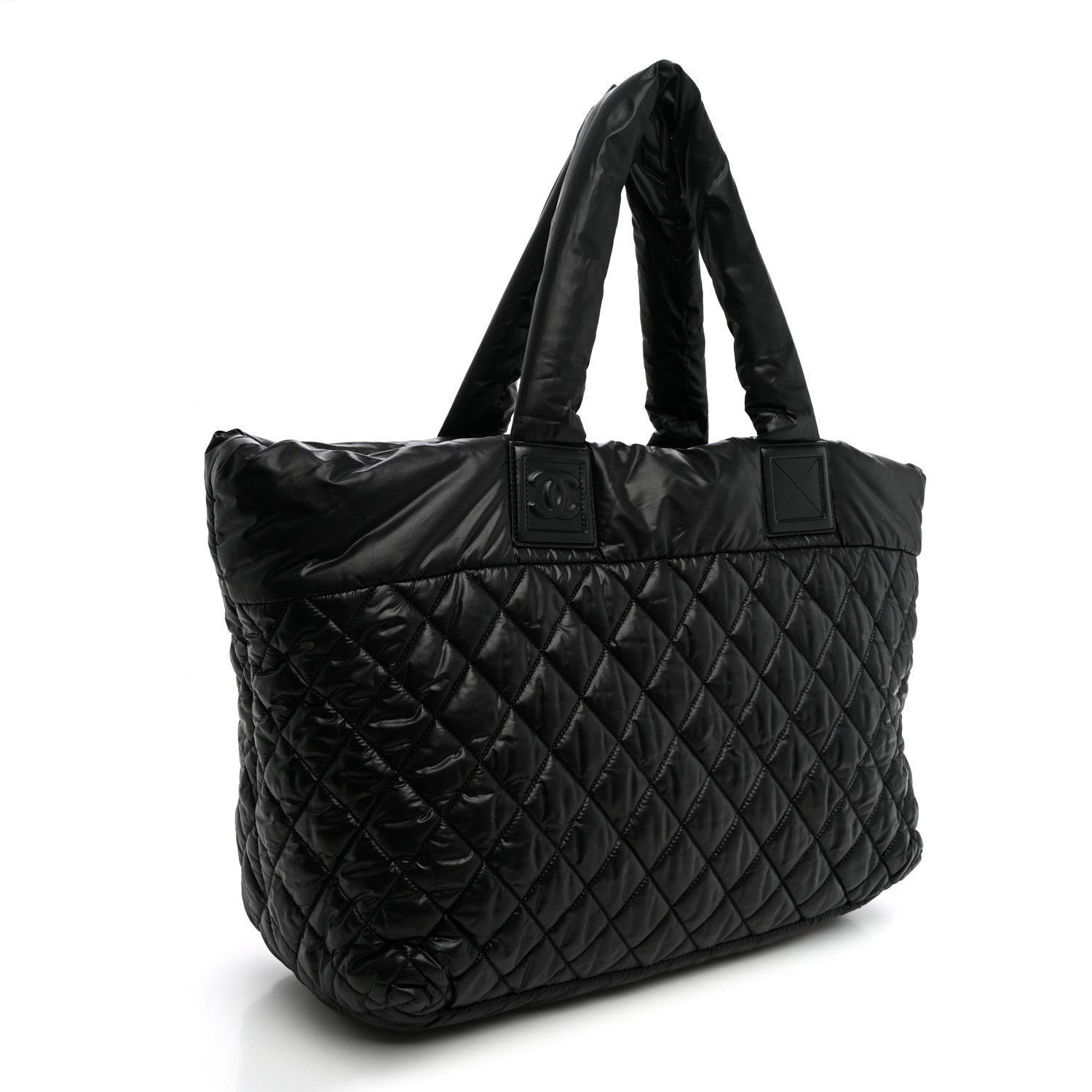 Chanel Nylon Quilted Large Coco Cocoon Tote Black 3 of 12