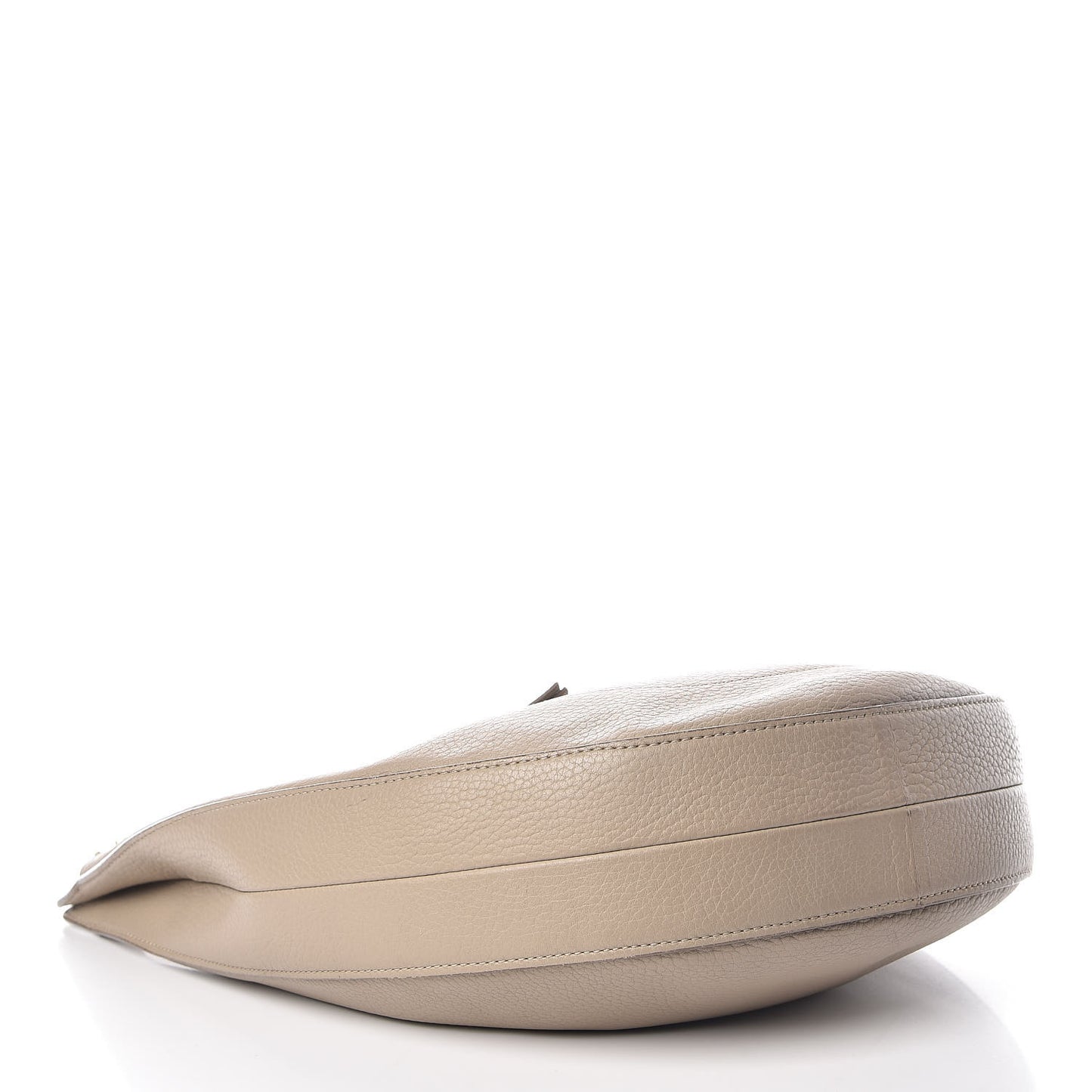 Crisped Calfskin Medium Hobo Light Taupe