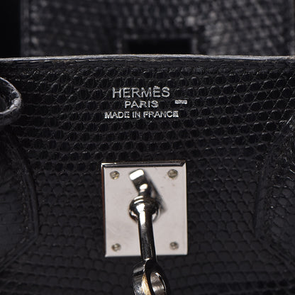 Hermes Lizard Birkin 25 Black 31 of 50