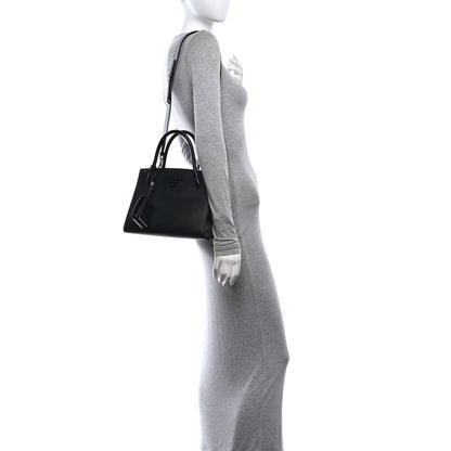 Prada Saffiano Cuir Calfskin Small Monochrome Top Handle Tote Black 2 of 9