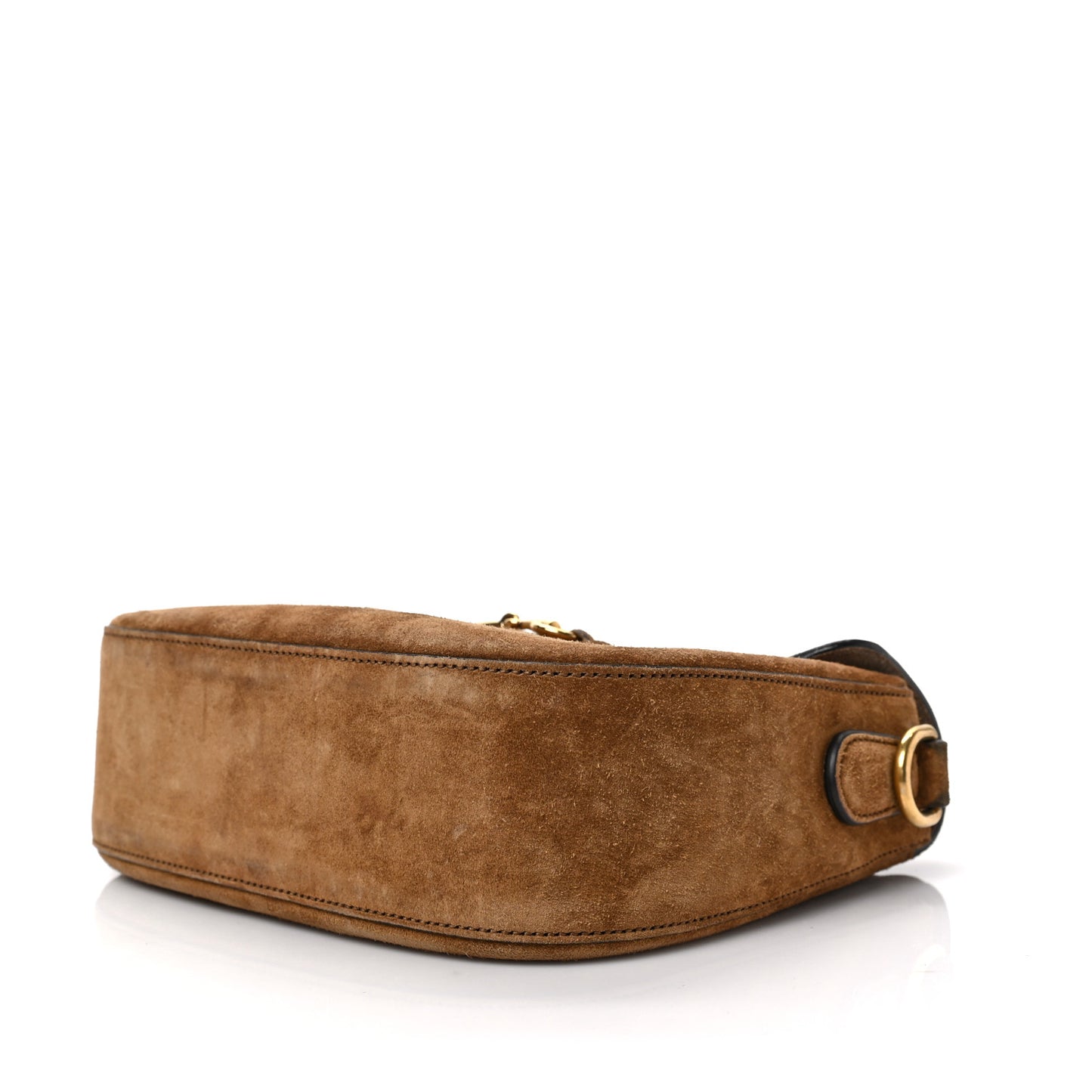 Suede Medium Lady Web Shoulder Bag New Marron