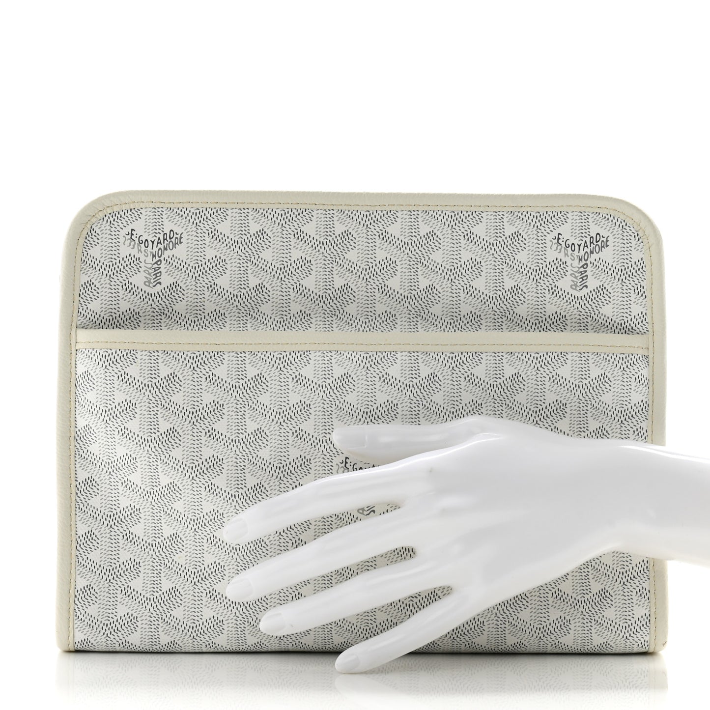 Goyardine Jouvence MM Toiletry Pouch White
