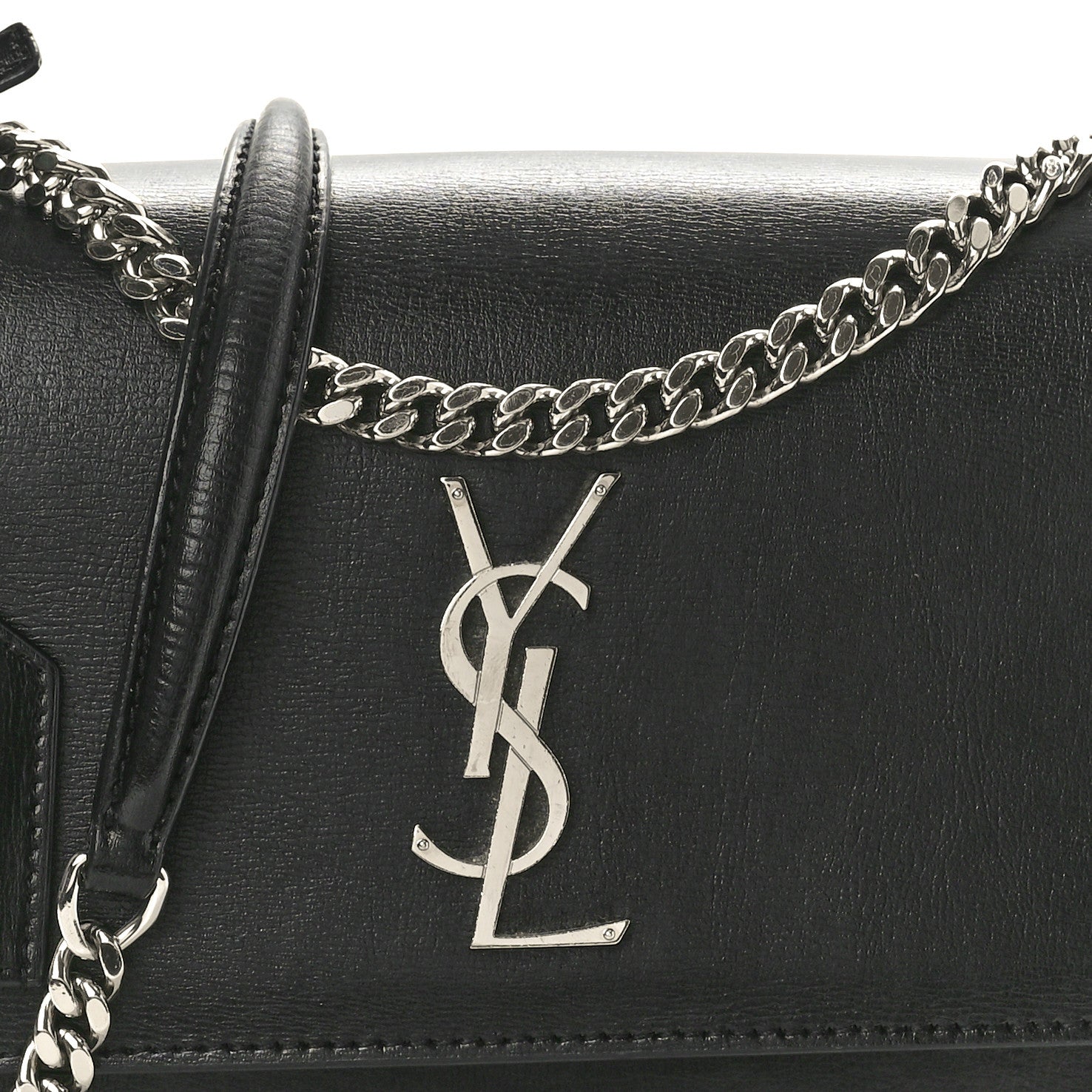 Saint Laurent Calfskin Medium Monogram Sunset Black 8 of 11