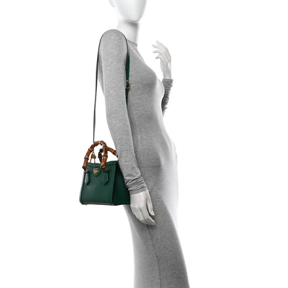 Gucci Wonka Grain Calfskin Mini Diana Tote Bag Green Yellow Fluo 2 of 10