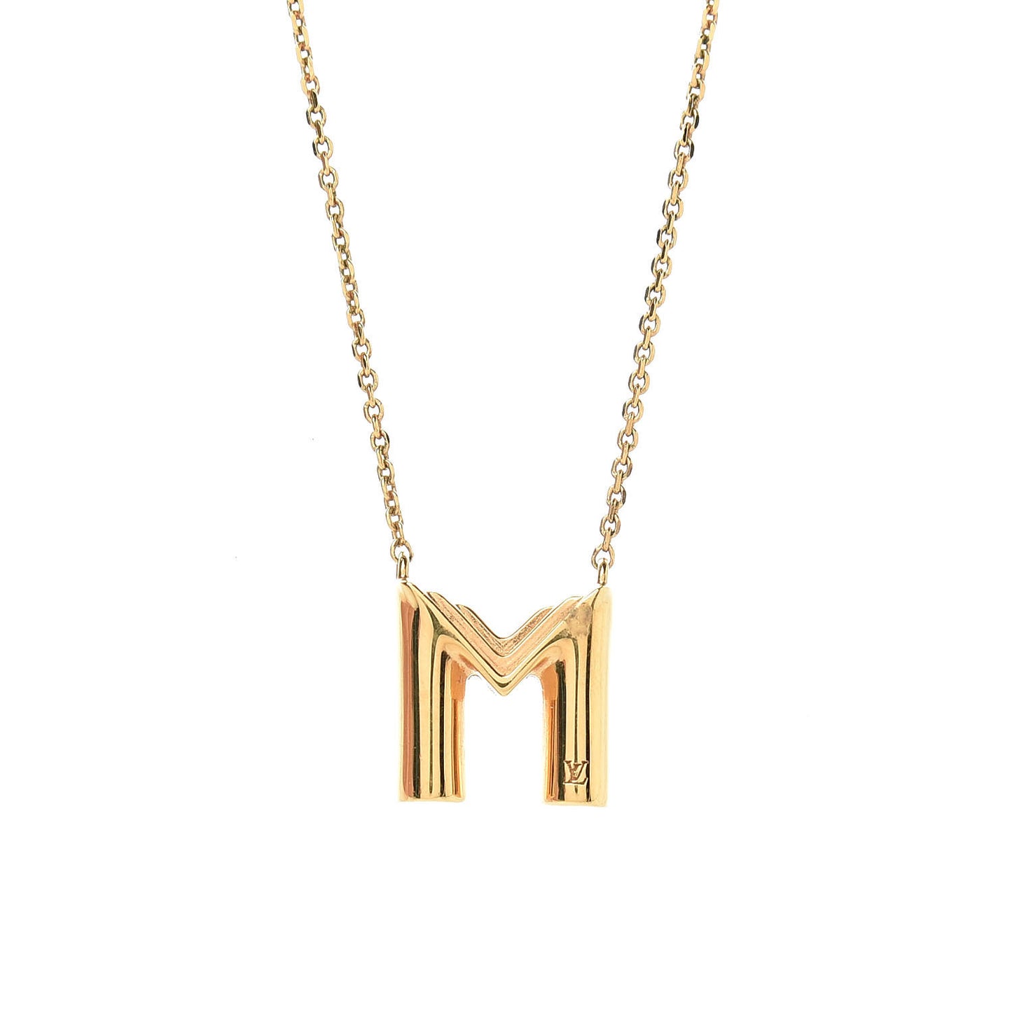 LV And Me Letter M Necklace Gold