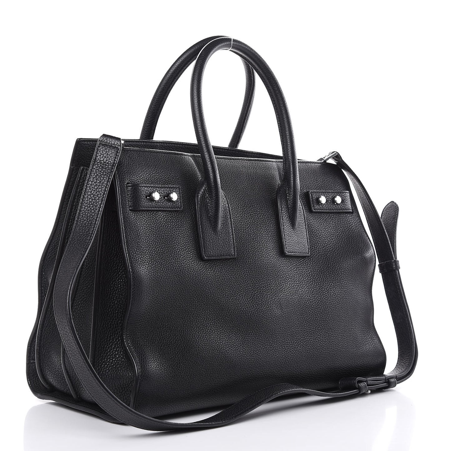 Grained Calfskin Small Supple Sac De Jour Black