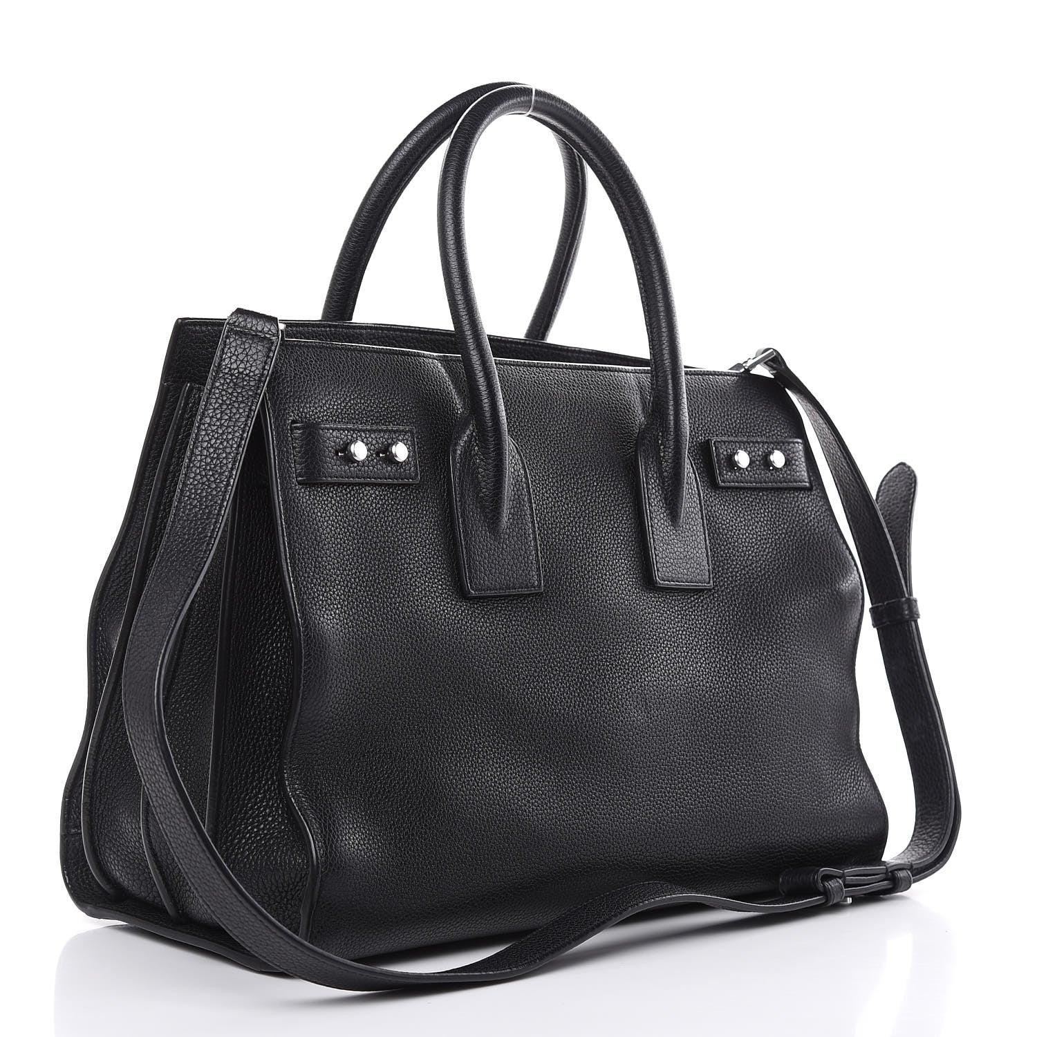Saint Laurent Grained Calfskin Small Supple Sac De Jour Black 3 of 16