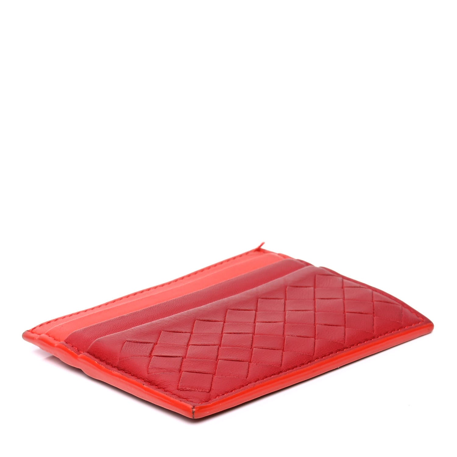 Bottega Veneta Nappa Intrecciato Card Holder China Red Geranium 3 of 6