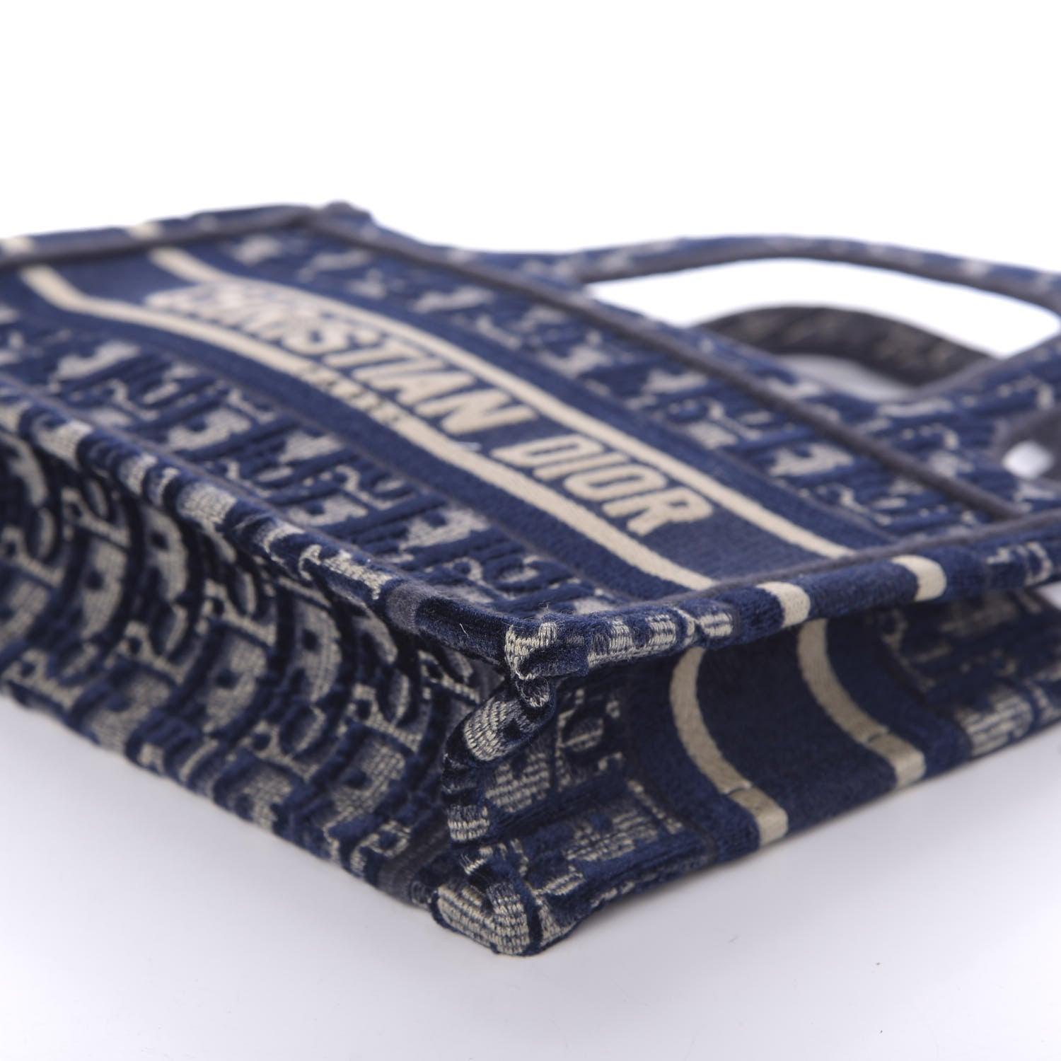 Christian Dior Oblique Mini Book Tote Blue Multicolor 5 of 8