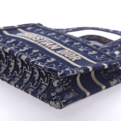 Christian Dior Oblique Mini Book Tote Blue Multicolor 5 of 8