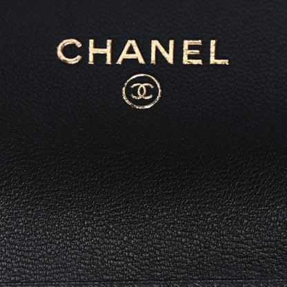 Chanel Lambskin Quilted Pearl Crush Clutch With Chain Black 6 of 11