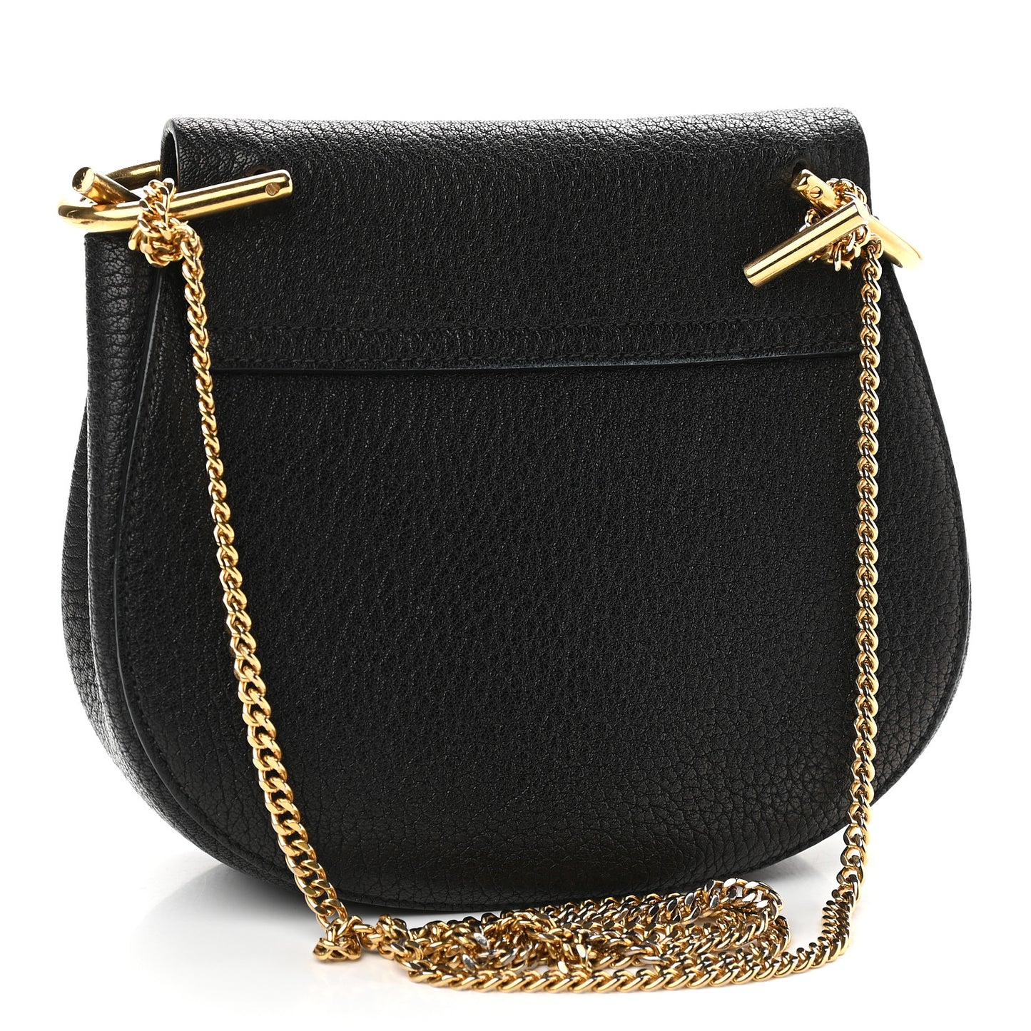 Grained Lambskin Drew Shoulder Bag Black