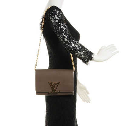 Louis Vuitton Calfskin Chain Louise GM Granit 2 of 7