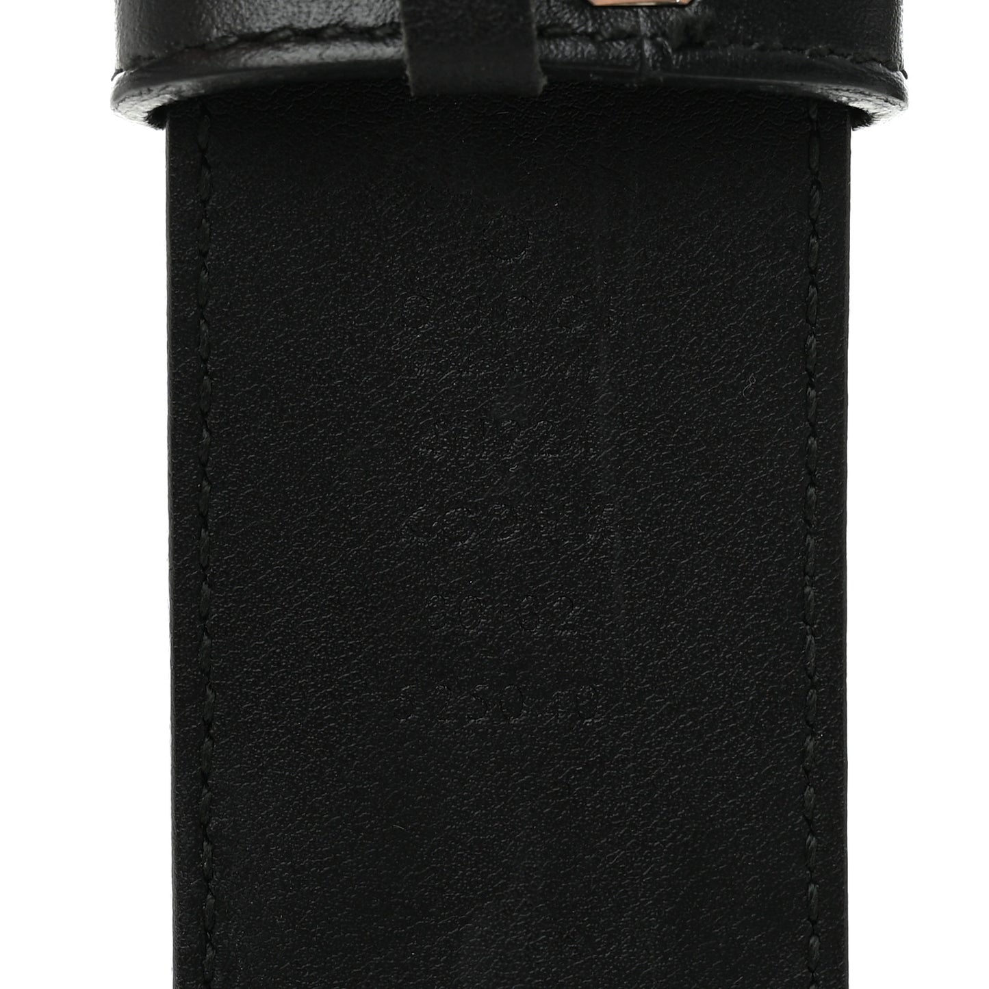 GG Supreme Monogram Selleria Calfskin Interlocking G 40mm Belt 80 32 Black Grey