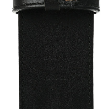 Gucci GG Supreme Monogram Selleria Calfskin Interlocking G 40mm Belt 80 32 Black Grey 3 of 5