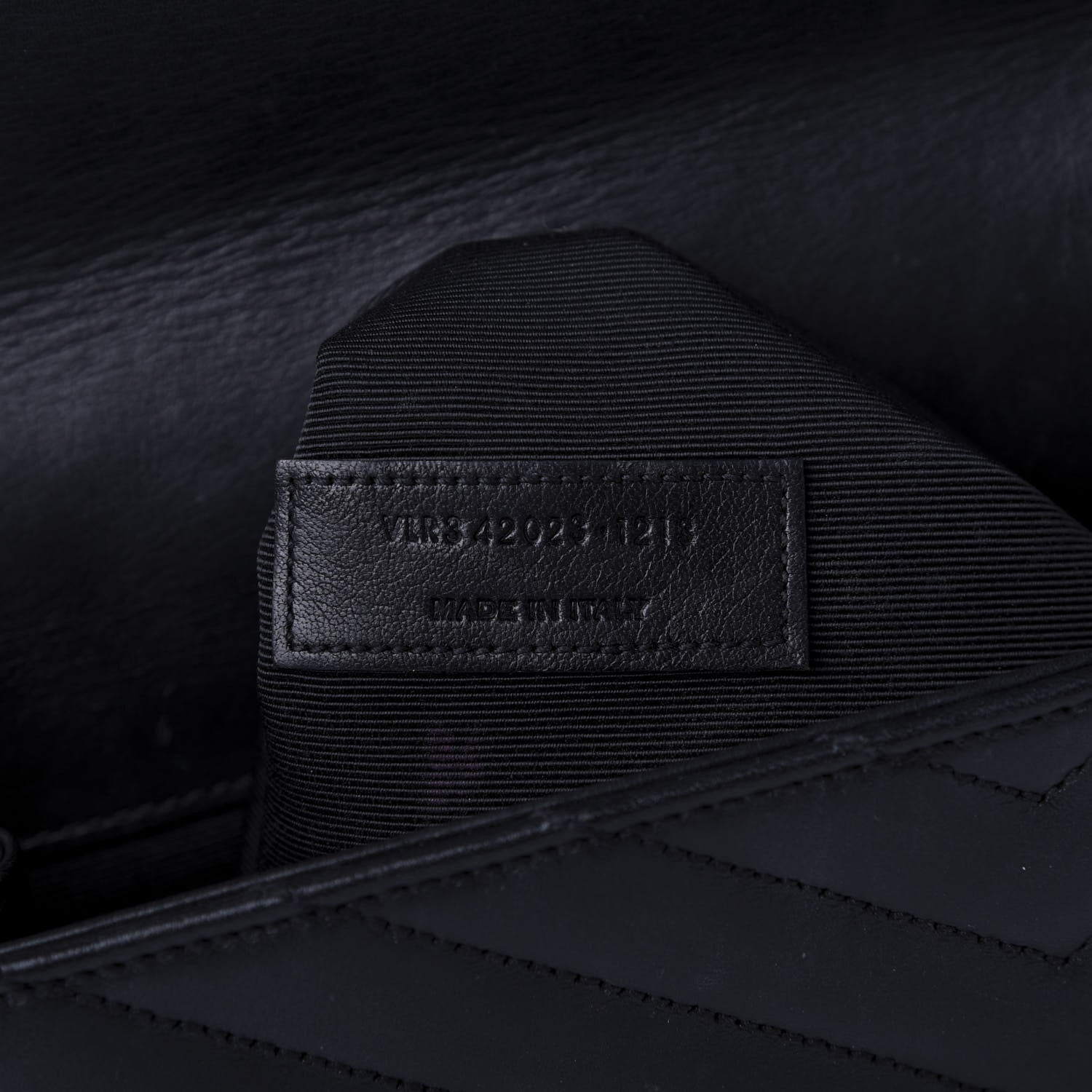 Saint Laurent Smooth Calfskin Matelasse Chevron Large Monogram Satchel Black 9 of 9