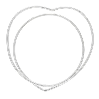 Hermes Sterling Silver Vertige Coeur GM Single Right Earring 1 of 5