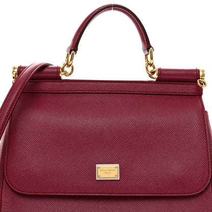 Dolce & Gabbana Dauphine Medium Miss Sicily Satchel Dark Red 7 of 9
