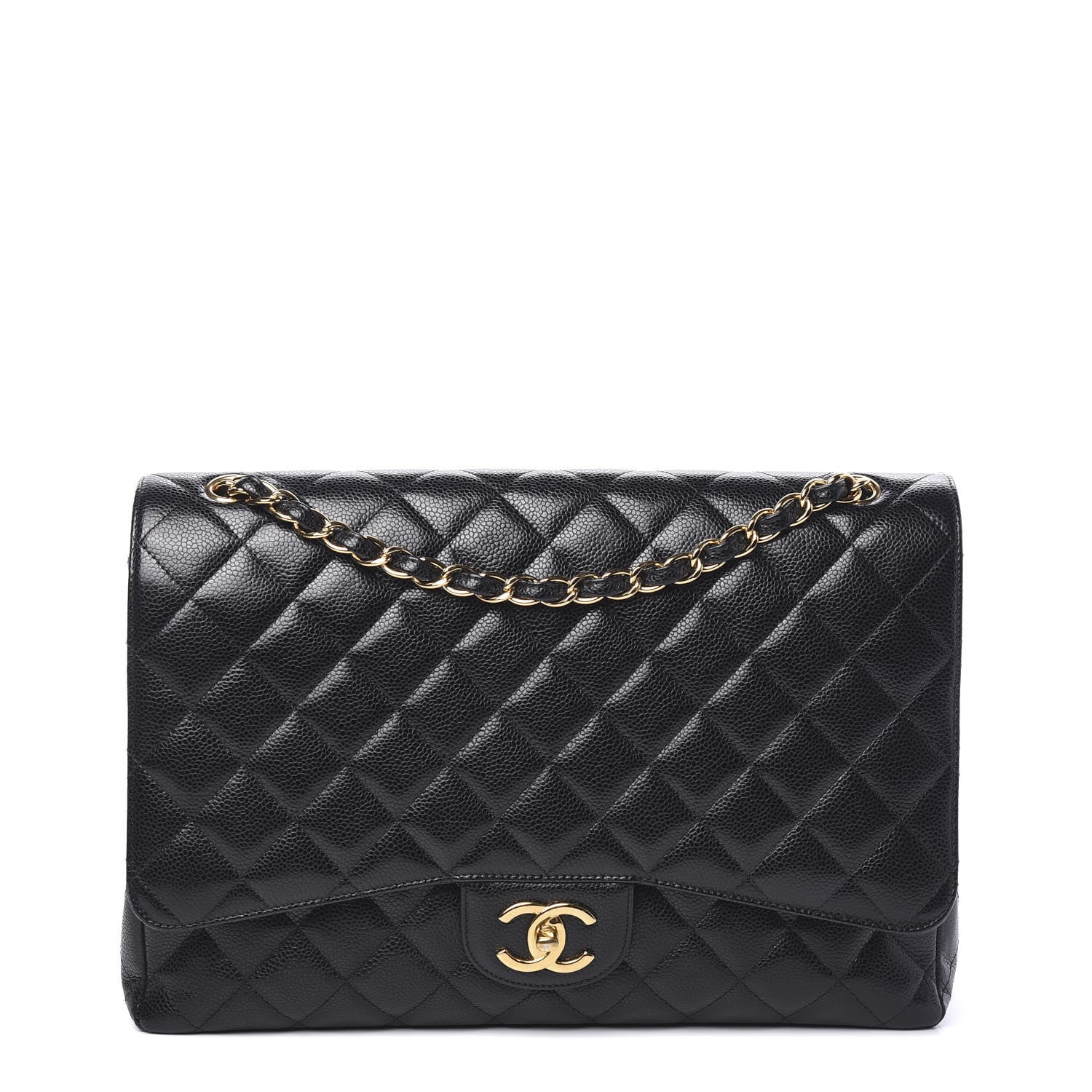 Chanel Caviar Quilted Maxi Double Flap Black 1 of 9