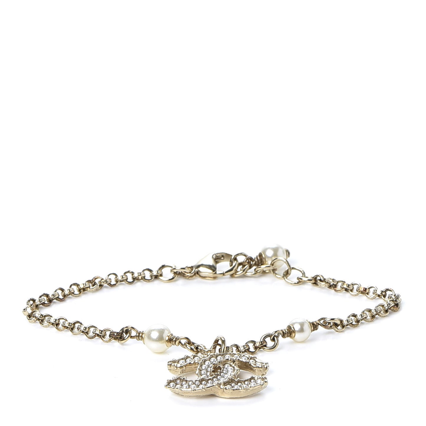 Pearl CC Camellia Express Bracelet Gold