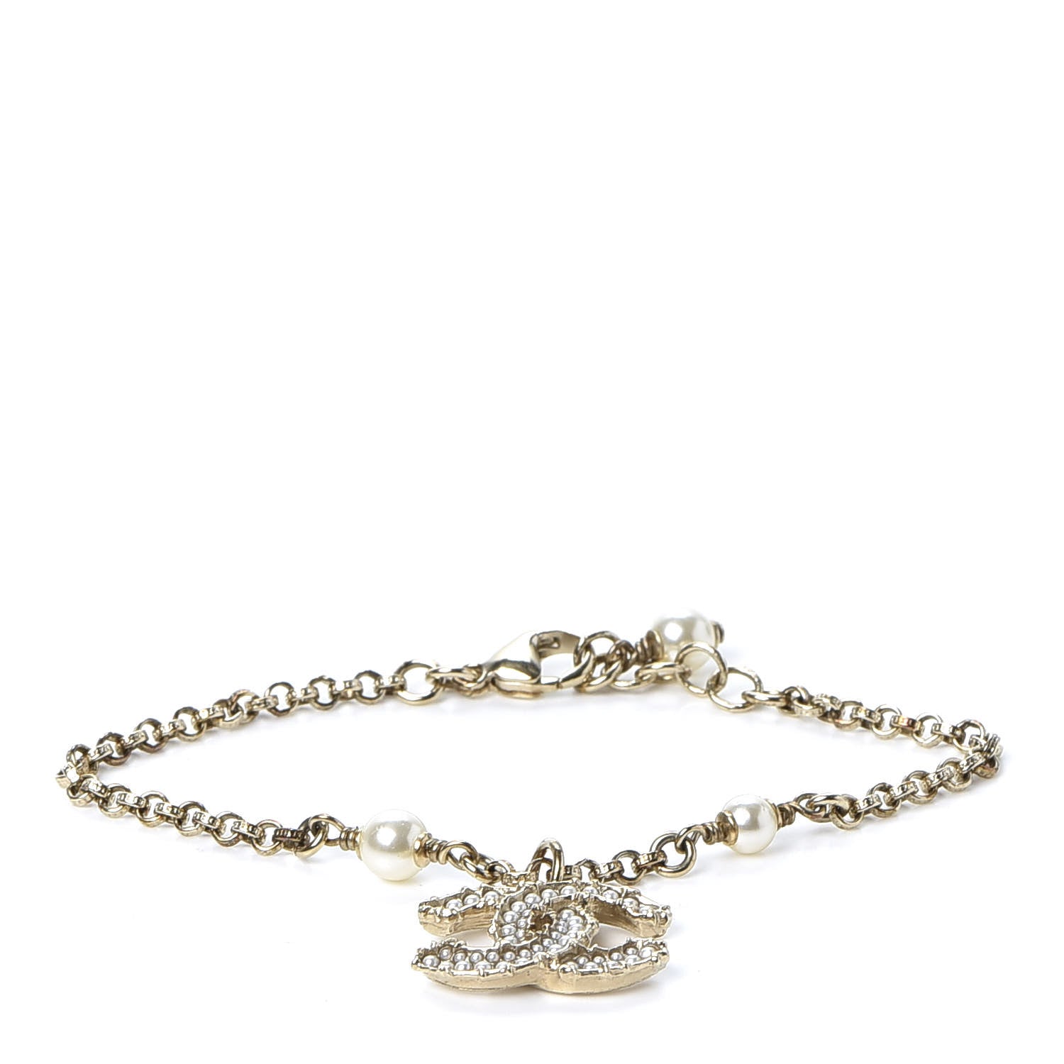 Chanel Pearl CC Camellia Express Bracelet Gold 1 of 5